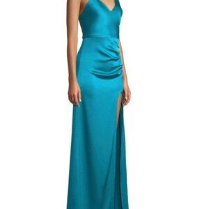 Alice‎ + Olivia Fallon Ruched Sleeveless Size 8 Teal -Event Gala Guest